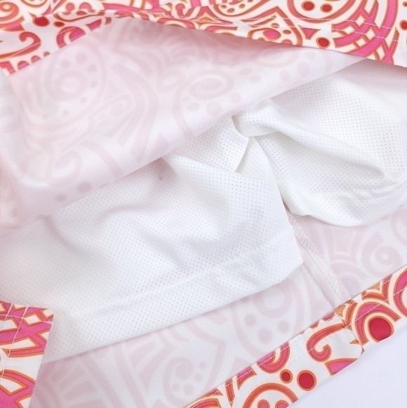 New Adidas ClimaCool Orange Pink White Patterned Golf Tennis Skort Sz 6 - Picture 11 of 14